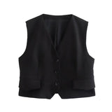 Women Vest Casual Shorts Suit