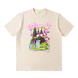 Men T-Shirt Vintage Vintage Print Short Sleeves Loose