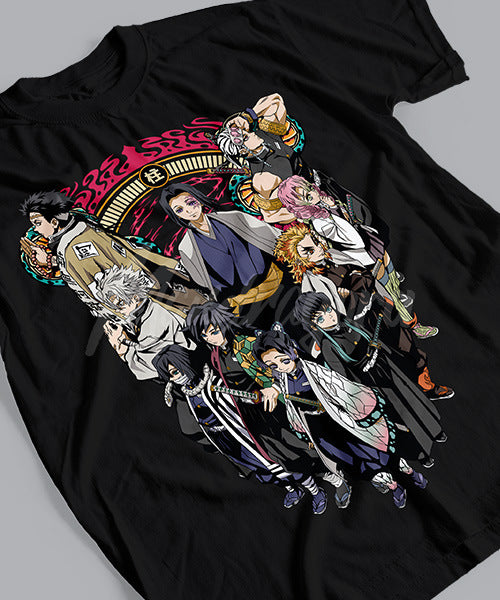 T-shirt For Anime Demon Slayer personajes Pilares y Ex pilar