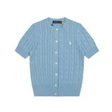 Ralph Lauren Knitted sweaters Ralph Lauren Knitted Short Sleeved Shirt RL Ralph Pony Standard POLO Short Sleeve Knitted Sweater Cardigan T-Shirt