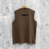 Purple Brand Tank T Shirts Sleeveless T-shirt Vest