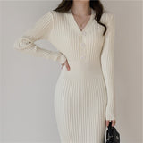 Women Pullover Sweater Slimming Elegant Sexy Knitted