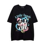 Men T-shirt Border Collie Printed T-shirt Loose Casual