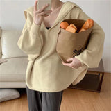 Women Pullover Sweater Vintage Loose-Fitting Oversized Sweater