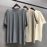 Fog Fear of God Essentials T Shirt Double Line Short Sleeve Solid Color Small Icon Bottoming Shirt Couple T-shirt Men's Three Pieces in One Pack