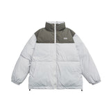 Unisex Coat Splicing Coat Loose Thick Winter