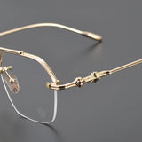 CHH Chrome Hearts Glasses Vintage Polygon Large Face Glasses Frame