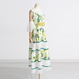 Bohemian Dress off-Shoulder Three-Dimensional Flower Dress