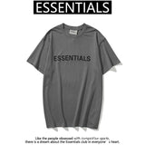 Fear Of God Fog T Shirt Essentials Double Line Letter Loose High Street Short Sleeve T-shirt For Men