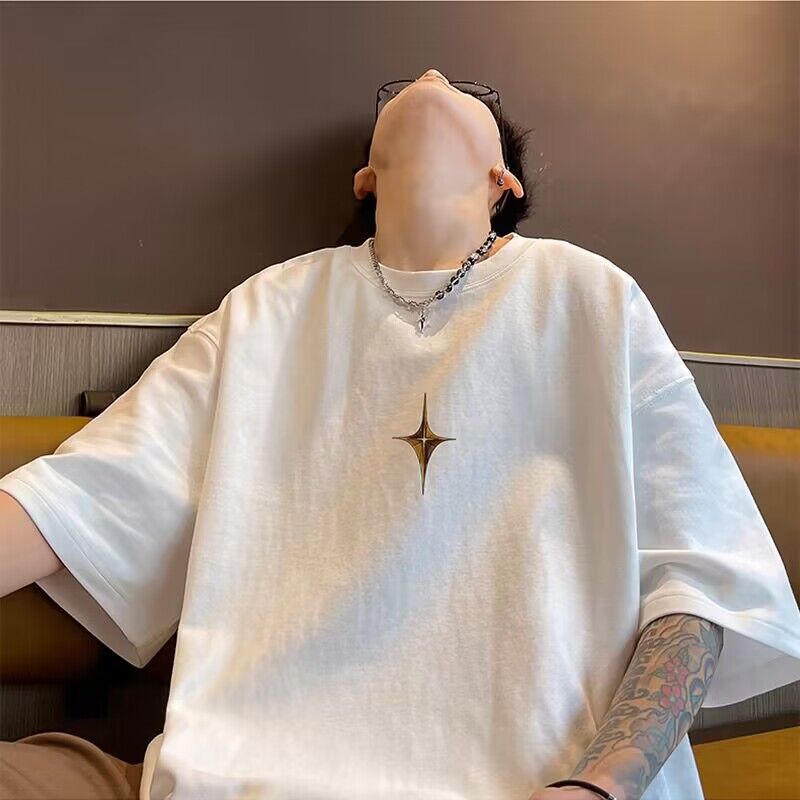Men T Shirt Loose Casual Cotton