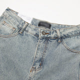 Men Jeans Stitching Topstitching Loose
