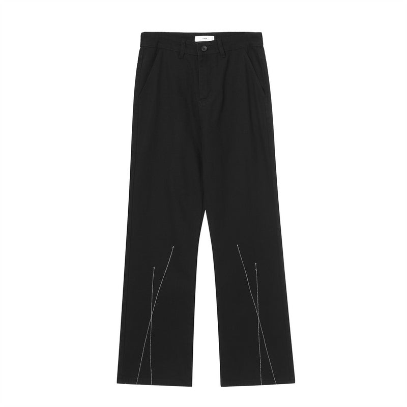 Men Jeans Twill Crisscross Lines