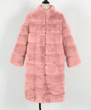 Women Fur Jacket Fashion Plush Long Coat