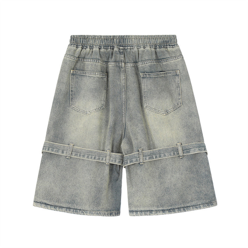 Men Shorts distressed denim shorts loose summer