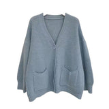 Women Knitted Cardigan Loose Thick Sweater