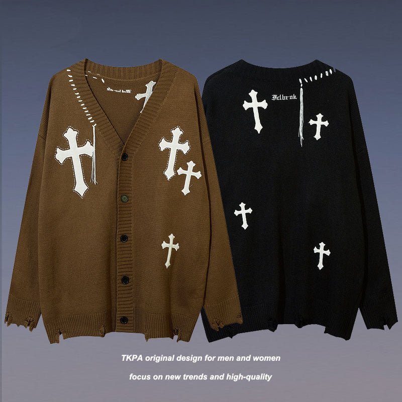 Women Sweater Embroidered Knitted Sweater for Men