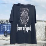 Fog Essentials T Shirts Summer FOG Los Angeles Battle Limited Crew Neck Short Sleeves