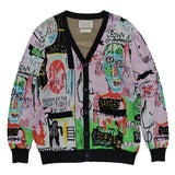 GUILTYPARTIES TIGER Sweater 23ssBASQUIAT V-neck knitted cardigan