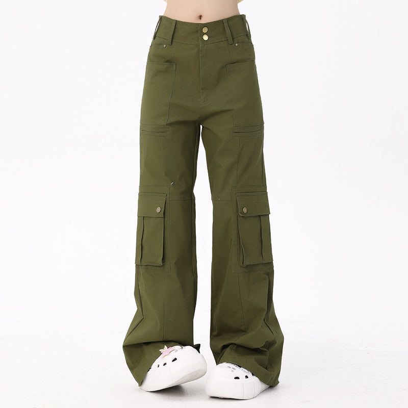 Men Jeans Tooling Bell-Bottom Pants Zipper Slit