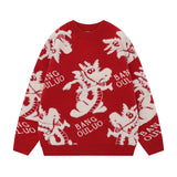 Women Sweater Fun Jacquard Knitted Wool