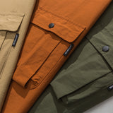 Unisex Shirt Summer Retro Three-Dimensional Pocket Loose