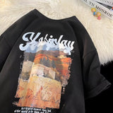 Men T Shirt Youth Summer Loose Casual