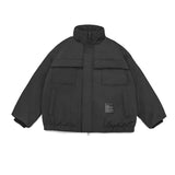 Unisex Coat Stand-up Collar Cotton-Padded Clothes Winter Cotton Dress