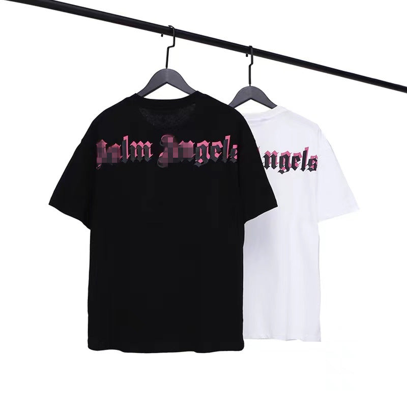 Palm Angle T Shirts Pink Phantom Logo Printing Loose