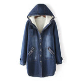 Women Trench Coat Thickening Denim Jacket