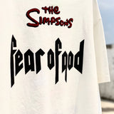 Fog Essentials T Shirts Spring and Summer FOG Joint Series Cartoon Pattern Crew Neck Short Sleeves