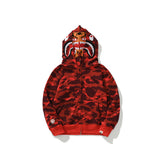 Ape Hoodie Double Hat Tiger Head Sweater Men's Cardigan