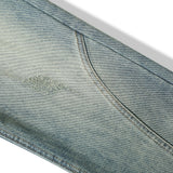 Men Jeans Retro Style Personality Design Stitching Loose Casual