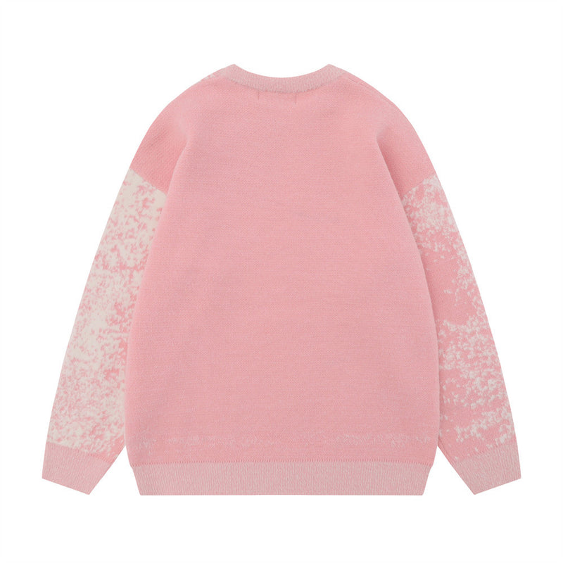 Men Sweater Gradient Jacquard Sweater Sweater