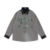 Men Long Sleeved T Shirt Contrast Color Stitching Long-Sleeved Shirt Men's Lapel Shirt Coat Spring and Autumn