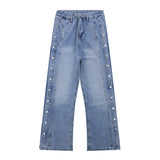 Gallery Dept Pant Washed Distressed Breasted Micro-Pull Denim Trousers
