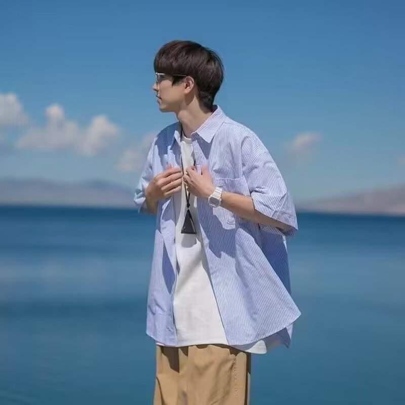 Men Shirts Striped Shirt Cityboy Casual All-Match