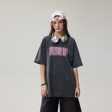 Quality Acid Wash Washed Streak Print T Shirt