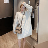 Women Pullover Sweater Elegant Embroidery Loose Knit Shirt