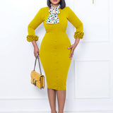 Women Dress Autumn Pencil Skirt Dress
