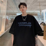 Men T Shirt Heavy Cotton Summer plus Size Loose