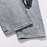 Men Jeans Skull Gesture Hip Hop