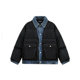 Unisex Coat S Retro Lapels Thickened Winter Cotton Dress Loose