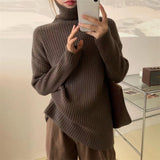 Women Pullover Sweater Thickened Sweater Loose Knitted Sweater