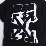Ow T Shirts 3D Twisted Sketch Graffiti Arrow Print