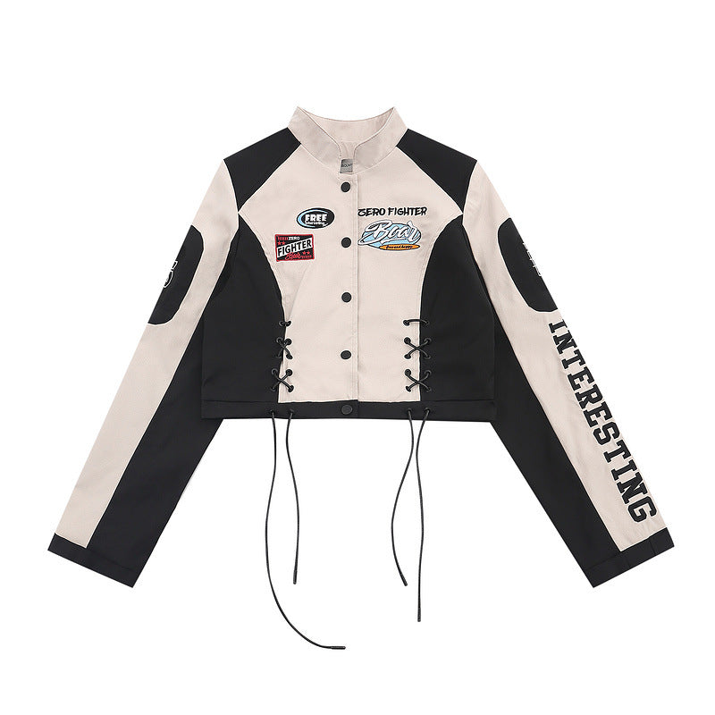 Women Jackets Vintage Racing Motorcycle Jacket