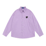 Men Long Sleeved T Shirt I Minimalist Long Sleeve Shirt Boys Spring and Autumn Japanese Style Loose Casual Polo Collar Shirt