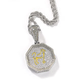 Jewelry Zodiac Pendant Copper Inlaid Zircon Luminous Animal Royalty