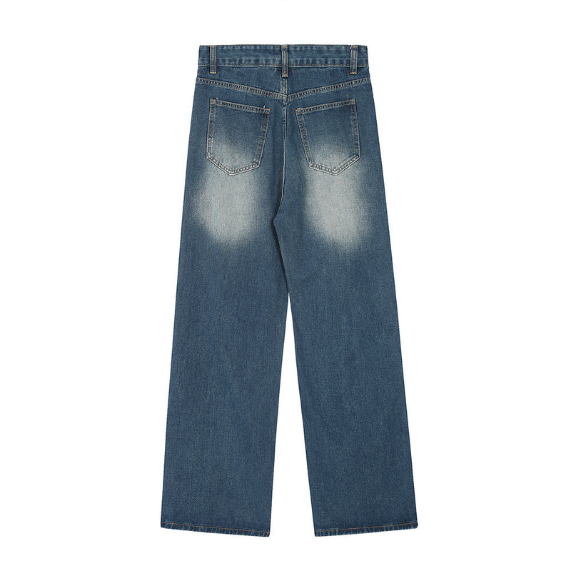 Men Jeans Loose Hole Leisure