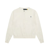 Ralph Lauren Knitted sweaters RL Ralph solid color round neck embroidered logo knitted cardigan long sleeve