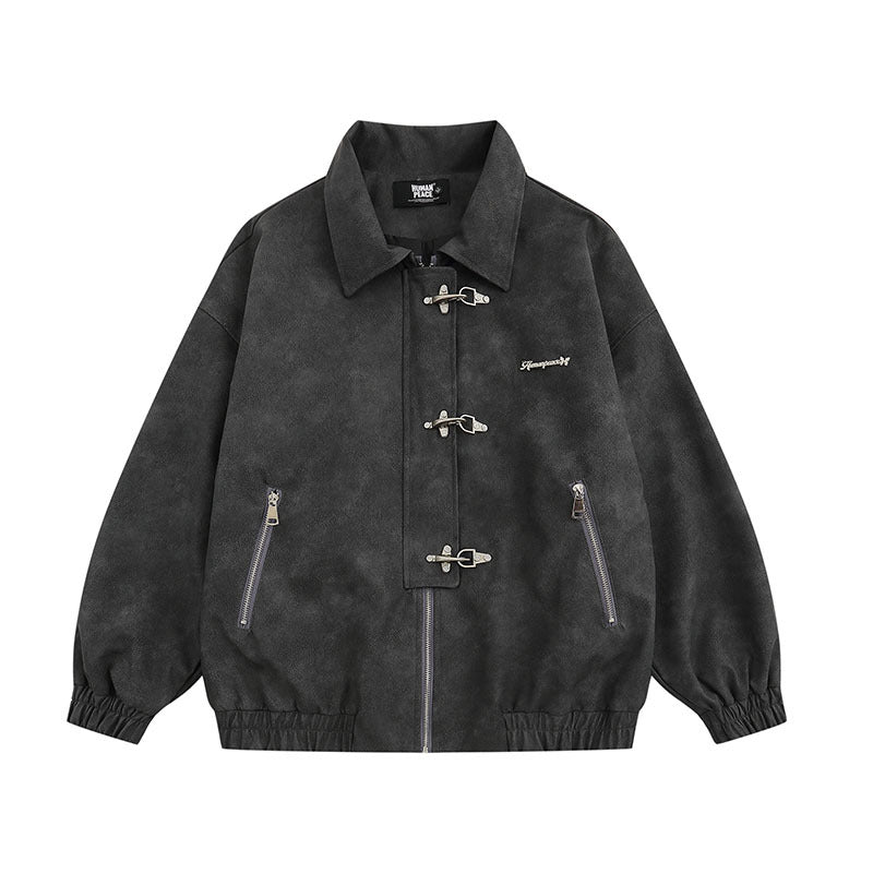 Women Jackets Suede Motorcycle Jacket Oversize